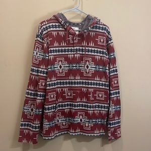 Aztec thin hooded sweatshirt.